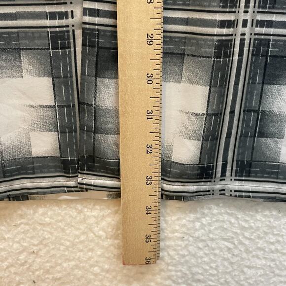 Southpole Shirt Mens XL Black White Checkered Plaid Short Sleeve Button Up Retro - Picture 8 of 9